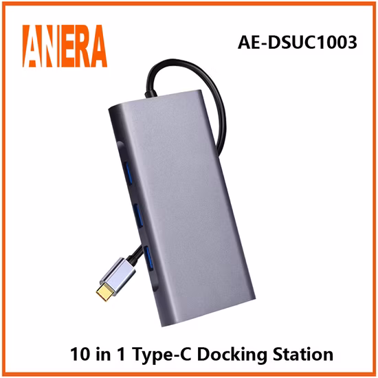 Factory Price 2023 10in1 Pd Abrasion Resistance Type C 3.1 to 4K HD Adapter Hub for MacBook PRO Type C Docking Station