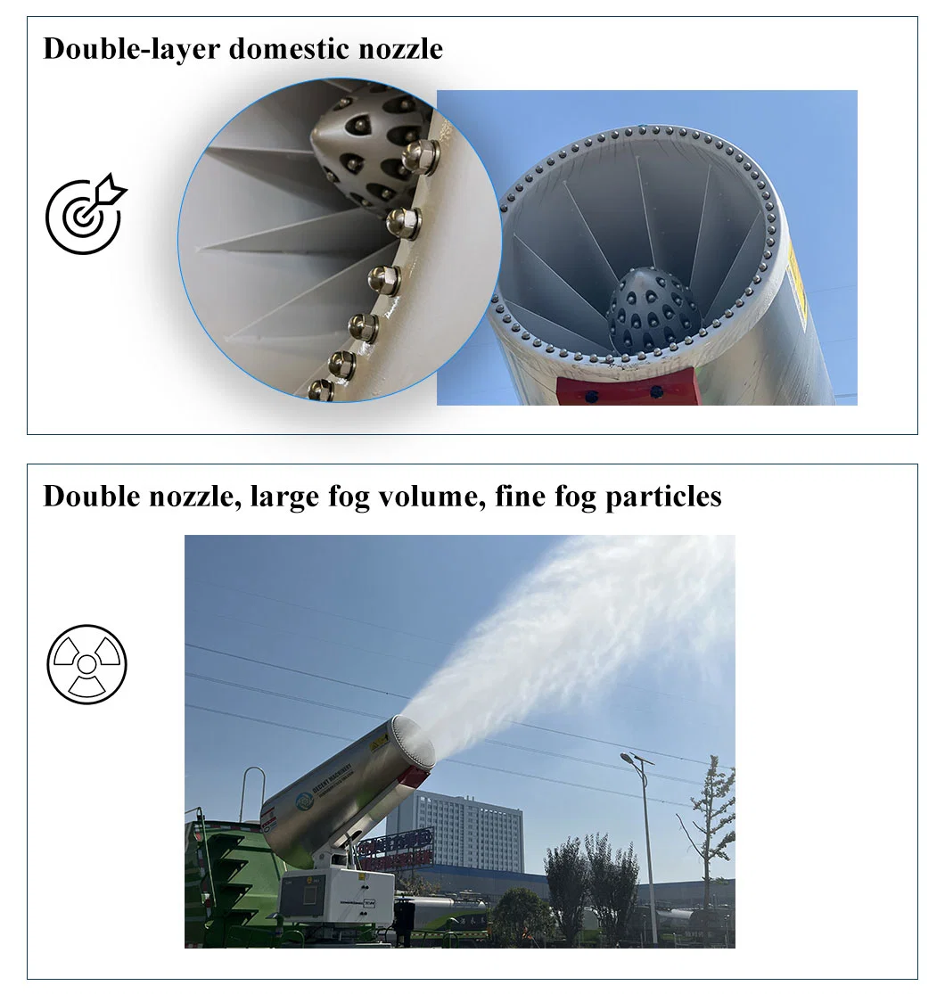 Vehicle-Mounted Fog Water for Agriculture Feldspar Dust Suppression Cannon