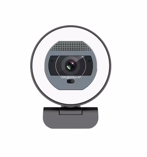 Sell1080p 2K Ring Light Webcam 5X Zooming Laptop Desktop USB Camera Ringlight Webcam for Gaming Conference