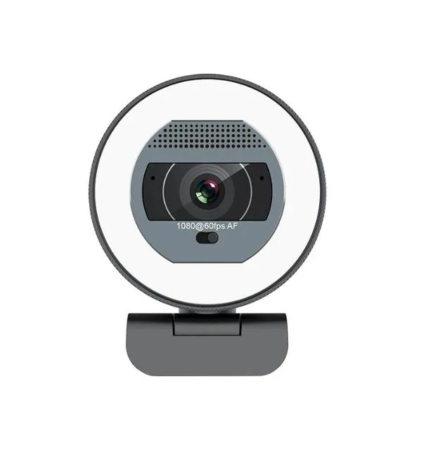 Sell1080p 2K Ring Light Webcam 5X Zooming Laptop Desktop USB Camera Ringlight Webcam for Gaming Conference