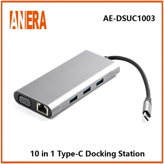 Factory Price 2023 10in1 Pd Abrasion Resistance Type C 3.1 to 4K HD Adapter Hub for MacBook PRO Type C Docking Station